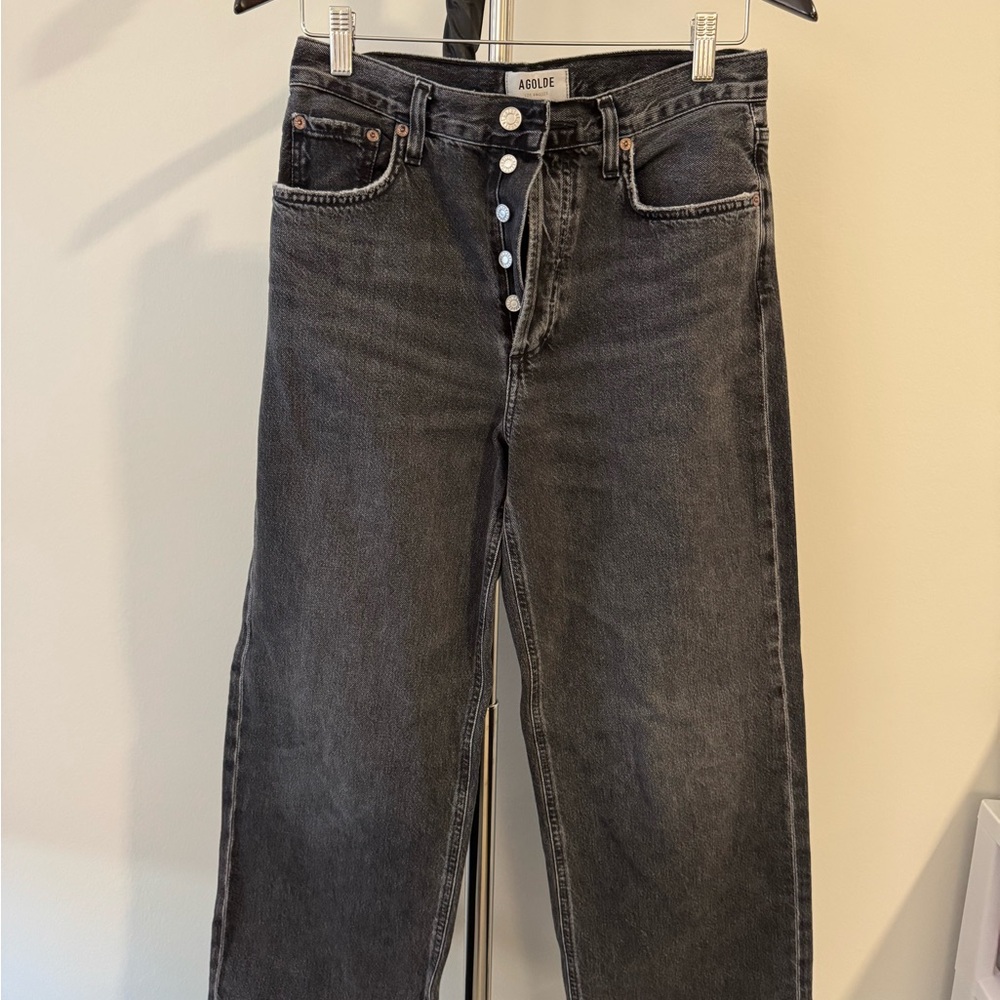 Agolde Charcoal relaxed Denim jeans